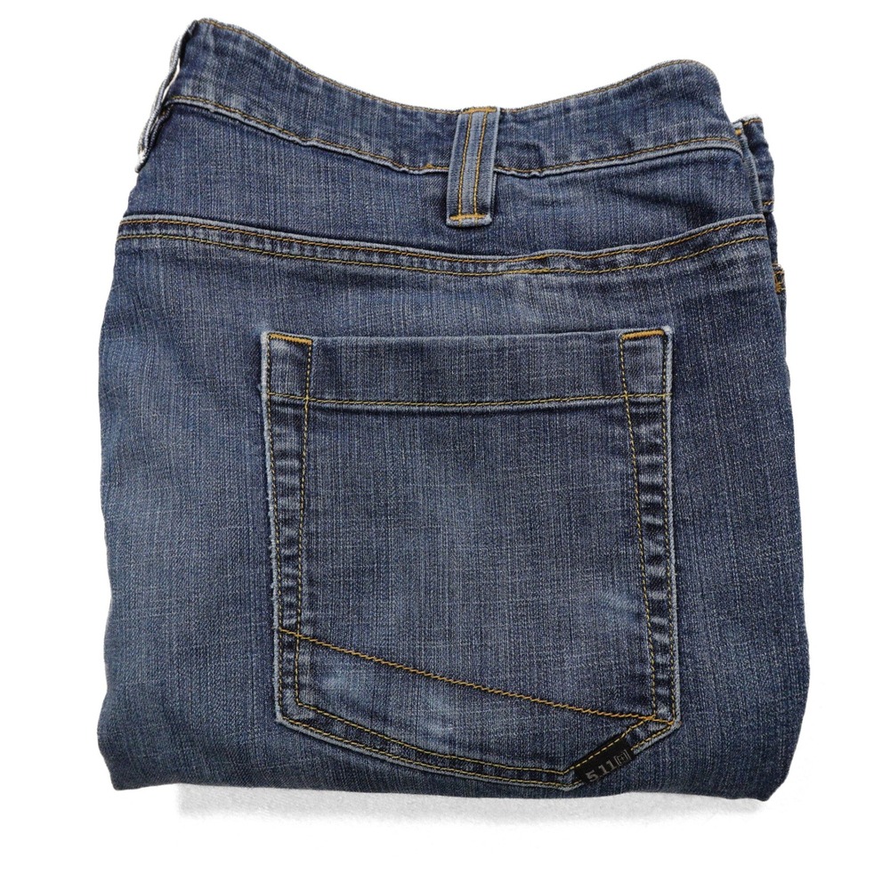 5.11 TACTICAL Men's Size 40x30 Medium Wash Denim 7-Pocket Straight Leg Jeans